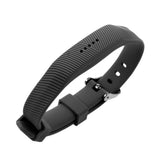 Maxbell Maxbell Sports Silicone Wrist Band + Metal Buckle For Fitbit Flex 2 Watch Black