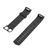 Maxbell Maxbell 3D Silicone Gel Wrist Band Strap +Buckle For Fitbit Charge 2 Bracelet Black