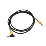 Maxbell 2x3.5mm Jack Audio Cable Male To Male 90 Degree Right Angle Aux Cable Black