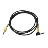 Maxbell 2x3.5mm Jack Audio Cable Male To Male 90 Degree Right Angle Aux Cable Black