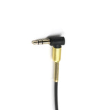 Maxbell 2x3.5mm Jack Audio Cable Male To Male 90 Degree Right Angle Aux Cable Black