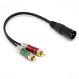 Maxbell 4xXLR Male to 2 x RCA Male Audio Cable 0.3m