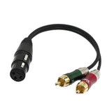Maxbell 6x1 XLR Female to 2 RCA Male Stereo Plug Adapter Cable