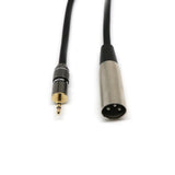 Maxbell 3x3.5mm Stereo Mini Plug to XLR Male Stereo Breakout Cable