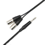 Maxbell 4x6.35mm Stereo Male to Dual XLR Male Breakout Cable Splitter XLR 0.3m