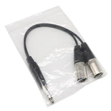 Maxbell 4x6.35mm Stereo Male to Dual XLR Male Breakout Cable Splitter XLR 0.3m