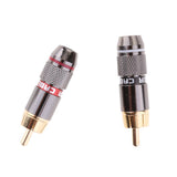 Maxbell 4xRCA Phono Male Plug Solder Connector Adapter Terminal AV