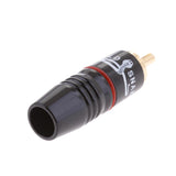 Maxbell 5x2X Copper AV RCA Plug Audio Cable Male Connector Gold Plated Hi-Fi Loud