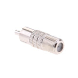 Maxbell 2x10x F Type Female to RCA Male Coax Coaxial Cable Audio Adapter Connector