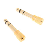 Maxbell 4x6.3mm 1/4" Male Plug to 3.5mm 1/8" Female Jack Stereo Audio Adapter