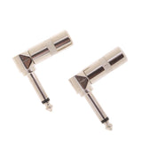 Maxbell 4x2 Pieces Mono Jack to Right Angled 90 Degree 6.35mm Welding Jack Plug