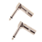 Maxbell 4x2 Pieces Mono Jack to Right Angled 90 Degree 6.35mm Welding Jack Plug