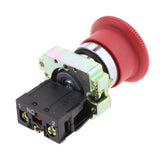 Maxbell 3xXB2-BS542 RED Mushroom NC Emergency Stop Latching Rotary Push Button Switch