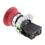Maxbell 3xXB2-BS542 RED Mushroom NC Emergency Stop Latching Rotary Push Button Switch