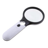 Maxbell Maxbell 3 LED Light 45X Handheld Magnifier Magnifying Glass Lens Jewelry Loupe B