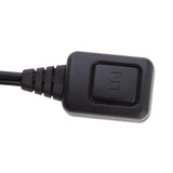 Maxbell 3x2 Pin G-Shape Headset PTT Mic Earphone for Walkie Talkie 2 Way Radio Black