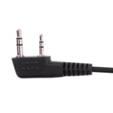 Maxbell 3x2 Pin G-Shape Headset PTT Mic Earphone for Walkie Talkie 2 Way Radio Black