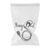 Maxbell 3x2 Pin G-Shape Headset PTT Mic Earphone for Walkie Talkie 2 Way Radio Black