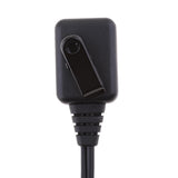 Maxbell 3x2 Pin G-Shape Headset PTT Mic Earphone for Walkie Talkie 2 Way Radio Black