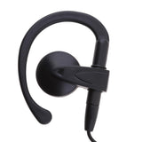 Maxbell 3x2 Pin G-Shape Headset PTT Mic Earphone for Walkie Talkie 2 Way Radio Black