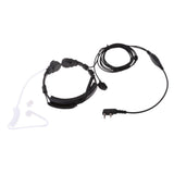Maxbell 2xFlexible Throat Microphone Covert Acoustic Tube Earpiece Finger PTT Headset