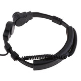 Maxbell 2xFlexible Throat Microphone Covert Acoustic Tube Earpiece Finger PTT Headset