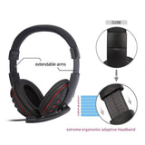Maxbell Surround Sound Stereo PC Gaming Headset & Microphone 3.5mm with Mic red - Aladdin Shoppers