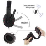 Maxbell Surround Sound Stereo PC Gaming Headset & Microphone 3.5mm with Mic red - Aladdin Shoppers