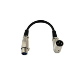 Maxbell 10x1ft XLR Female to Right-Angle Male Microphone Audio Extension Cable