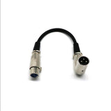 Maxbell 4x1ft XLR Female to Right-Angle Male Microphone Audio Extension Cable