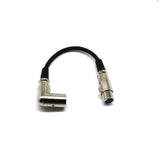 Maxbell 4x1ft XLR Female to Right-Angle Male Microphone Audio Extension Cable