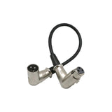 Maxbell 5x3Pin XLR Right Angle 90 Degree Female to Male Mic Cable Connector