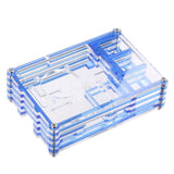 Maxbell 2xClear Case Enclosure Box for Raspberry Pi2 PI3 Model B+ Blue