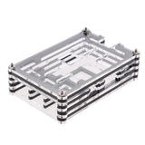 Maxbell 5xClear Case Enclosure Box for Raspberry Pi2 PI3 Model B+ Black