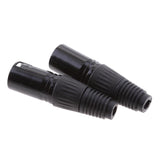 Maxbell 2x5pcs Speaker Cable XLR Male Connector End for Mic Audio Loudspeaker