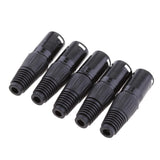 Maxbell 2x5pcs Speaker Cable XLR Male Connector End for Mic Audio Loudspeaker