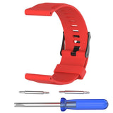 Maxbell 2xSilicone Wrist Band Replacement Strap for Suunto Traverse Smart Watch Red