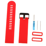 Maxbell 2xSilicone Wrist Band Replacement Strap for Suunto Traverse Smart Watch Red