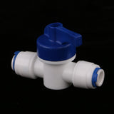 Maxbell 2xInline Tap 1/4"OD POM Ball Valve Quick Connect Switch for Water Purifier