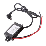 Maxbell 2xCar Charger DC Converter Module 12V To 5V 3A w/ Right Angle Micro USB Cable
