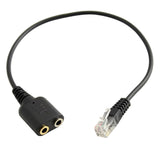 Maxbell 4xDual 3.5mm Female to RJ9 Jack Adapter Convertor Headset Telephone Use Cable