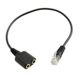 Maxbell 4xDual 3.5mm Female to RJ9 Jack Adapter Convertor Headset Telephone Use Cable