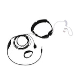 Maxbell 2x3.5mm Throat Viberate Mic Adjustable Neckband Headphone for Phones/Gaming