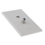 Maxbell 18xCoaxial F Connector Ethernet Network  Jack Wall Plate Socket