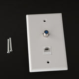 Maxbell 15xCoaxial F Connector Ethernet Network  Jack Wall Plate Socket