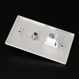 Maxbell 18xCoaxial F Connector Ethernet Network  Jack Wall Plate Socket