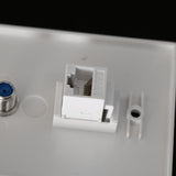 Maxbell 12xCoaxial F Connector Ethernet Network  Jack Wall Plate Socket