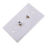 Maxbell 7xCoaxial F Connector Ethernet Network  Jack Wall Plate Socket