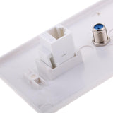 Maxbell 18xCoaxial F Connector Ethernet Network  Jack Wall Plate Socket