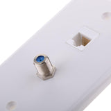 Maxbell 18xCoaxial F Connector Ethernet Network  Jack Wall Plate Socket